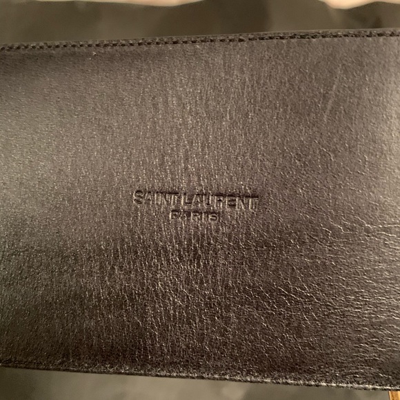 SOLD Saint Laurent Patent Leather Gold Buckle Belt - Picture 6 of 7